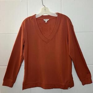 Orvis Women’s Sweatshirt Size S Small Long Sleeve Orange Medium-Weight